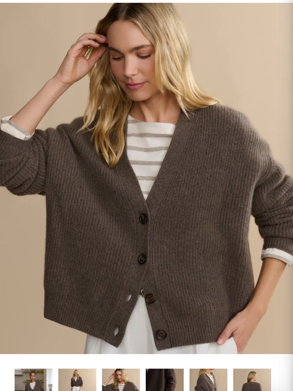 Jenni Kayne Cropped Cashmere Cardigan